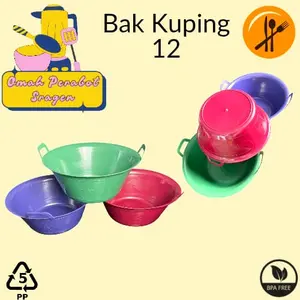 BAK KUPING 12 - BAK KUPING MINI SERBAGUNA - EMBER KUPING PLASTIK - BAK CUCI KUPING MINI ANTI PECAH - BASKOM HAJATAN KUPING BAHAN PLASTIK