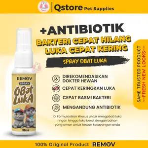 Remov Spray Obat Luka Kucing dan Anjing 30 ml Ampuh Mempercepat Penyembuhan Luka Bakar Cakar Robek