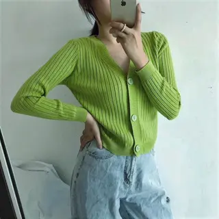 Cardigan Long Sleeve Outer Wanita / Kardigan Wanita Korea Style Baju Lembut 3