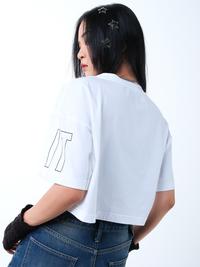 Gambar FOD Kaos Wanita Cropped Emma White 12054F4OW - M / L, White dari FOD. Kota Bandung 5 Tokopedia