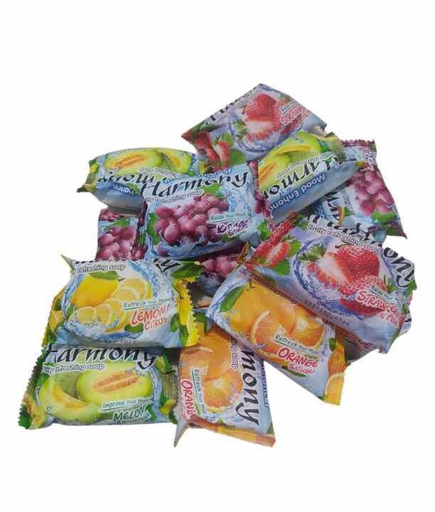 Sabun Mandi Batang HARMONY Fruity Refreshing Bar Soap 70 gram (isi 12 Pcs) Wangi Buah 5