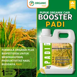 Pupuk Cair Pelebat & Booster Tanaman Padi Organik Cair Premium 100% Nutrisi Optimal ,Menambah Anakan Padi