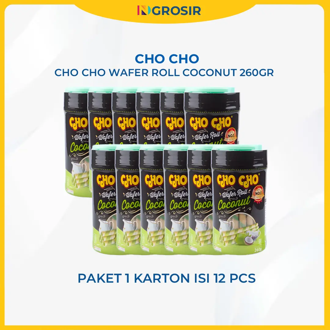 Cho cho Wafer Roll Coconut 260GR 1 Karton