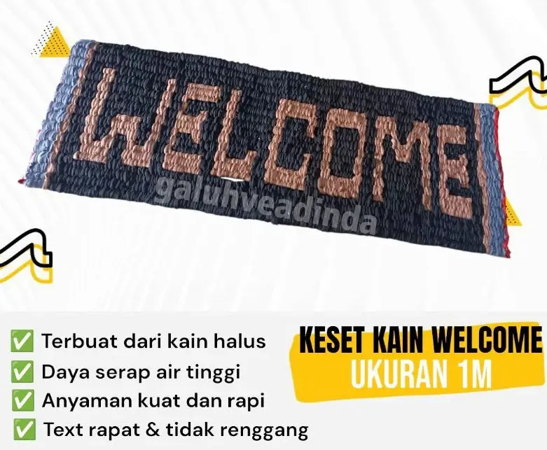 Keset Kain Welcome 100 x 40 cm - Sekolah, Kantor, Rumah Ibadah - Dikirim Random Warna - Harga Termurah 7