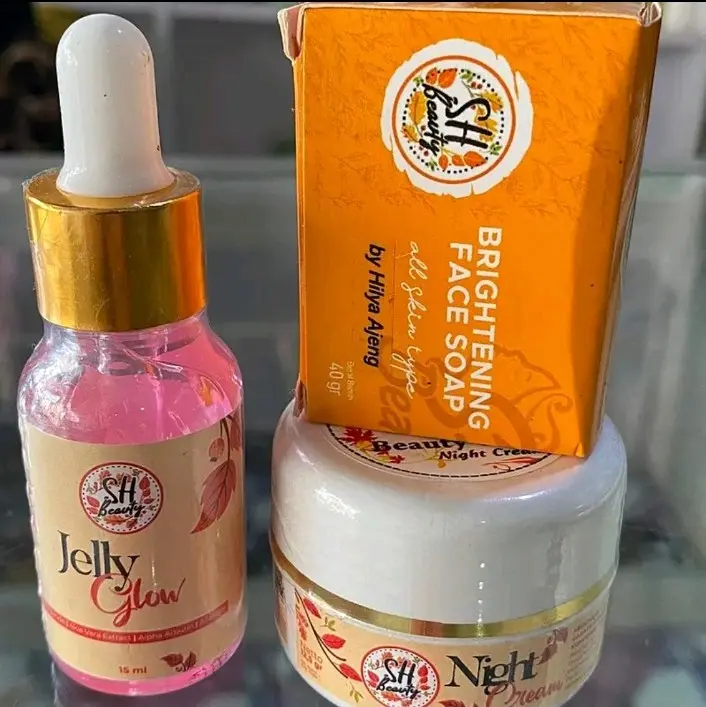 cream glowing malam+sabun+serum bpom