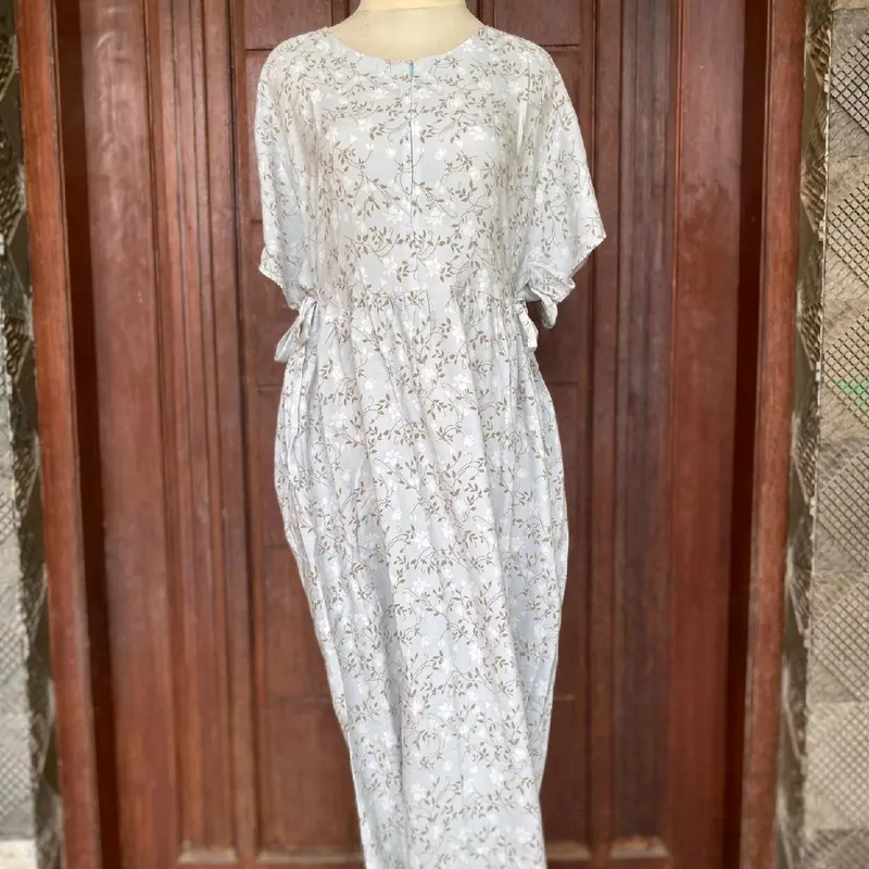 Daster wanita rayon bunga nyaman Dress Kain Katun Ibu Busui 4