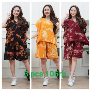 PAKET HEMAT || SETELAN CELANA SUPER JUMBO || MOTIF TIE DYE || PAKET 3 PCS || LD 120 || BB 45-85