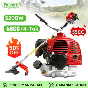 【REAIM】Mesin Potong Rumput 58CC 5200W 4Tak10000R/M 1.2L brush cutter 4tak Gendong Bensin 90Powerfull Portable Brush Cutter 【Dapatkan hadiah gratis】HONDA TANOSS TESLA SUPRA NISHIKAWA TANAKAFIRMAN 52CC