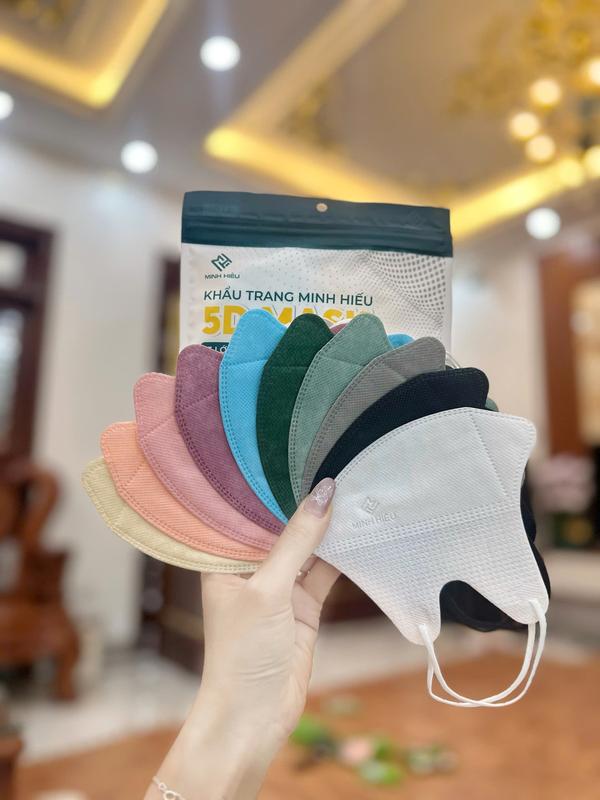Combo 600 chiếc khẩu trang 5d Minh Hiếu ( size 43-70kg) , 3 lớp kháng khuẩn, chống bụi mịn, chống nắng ...