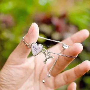 POCKETZ SIZE - GELANG SERUT INISIAL BISA REQUEST/CUSTOM HURUF DAN CHARM