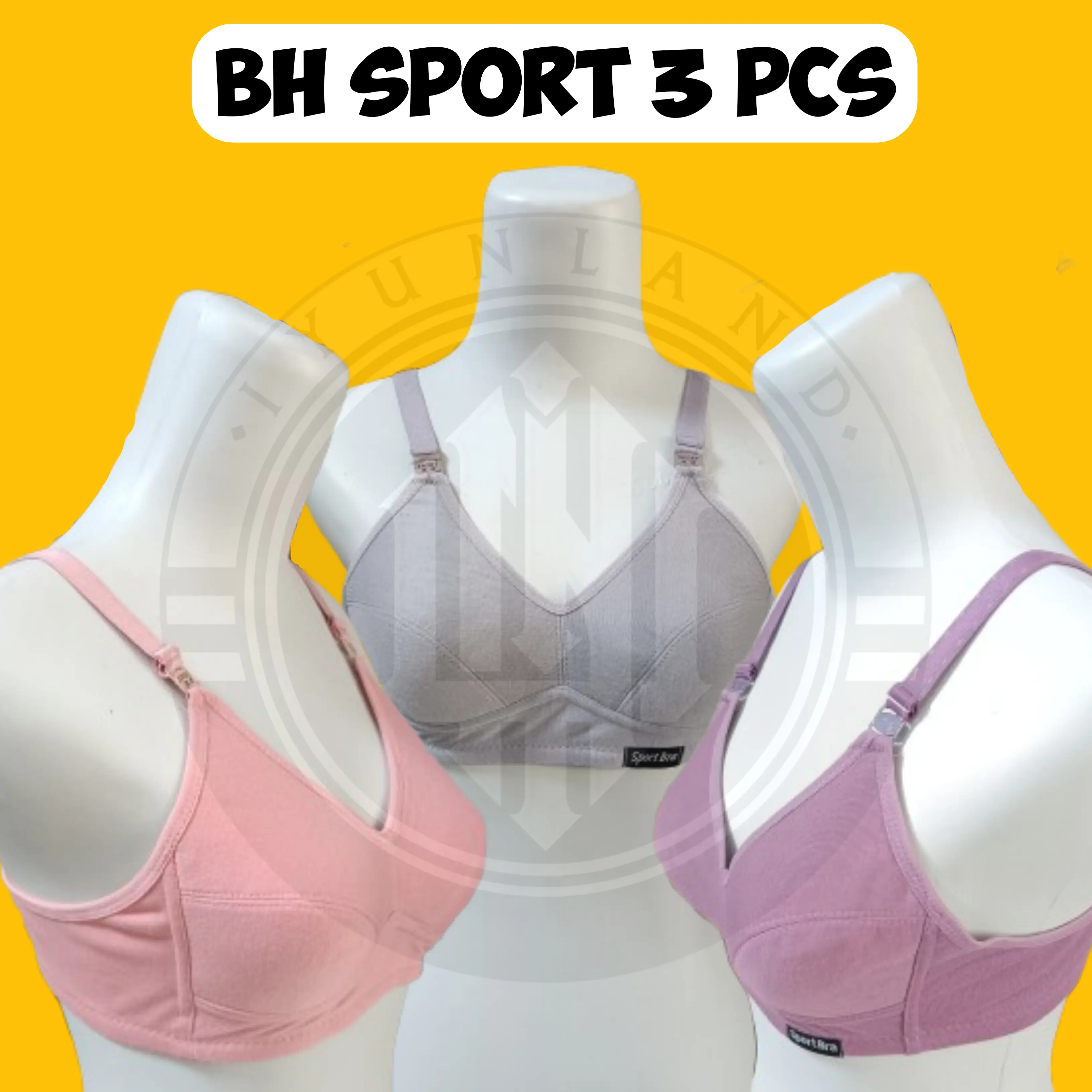 IYUNLAND Bra JUMBO Tanpa Busa Tanpa Kawat Muat BB 100kg - BH WANITA BIG SIZE