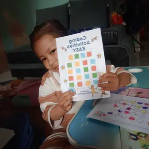 51 Lembar Kertas Aktivitas Koding Anak 2-12 Tahun / Worksheet Coding HVS A5 / Coding Activities for Kids / Buku Belajar Anak TK SD