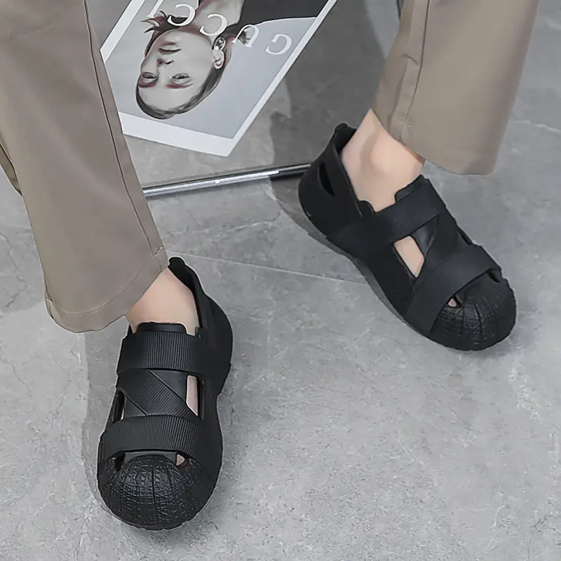 Sandal Pria & Wanita Premium  Model Baim/Clog Terbaru 2024 | Sol 4cm Super Empuk  + Anti Licin  Waterproof & Mudah Dicuci!" Karet Sendal Shoes 4