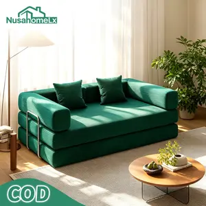 Nusahome Sofa Kepadatan Kain Nyaman Mewah Lembut Keriting Anti-kotor Tahan Kompresi Dapat Dicuci Tahan Aus Furnitur Sederhana Sandaran Ruang Tamu Sofa Malas Lembut Baru 2025 Minimalis