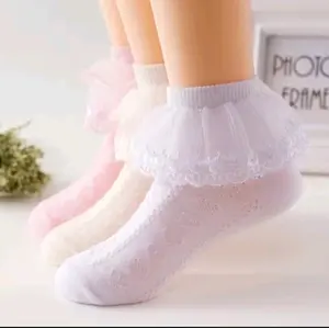 Kaos kaki renda pita anak TK SD perempuan Fashion