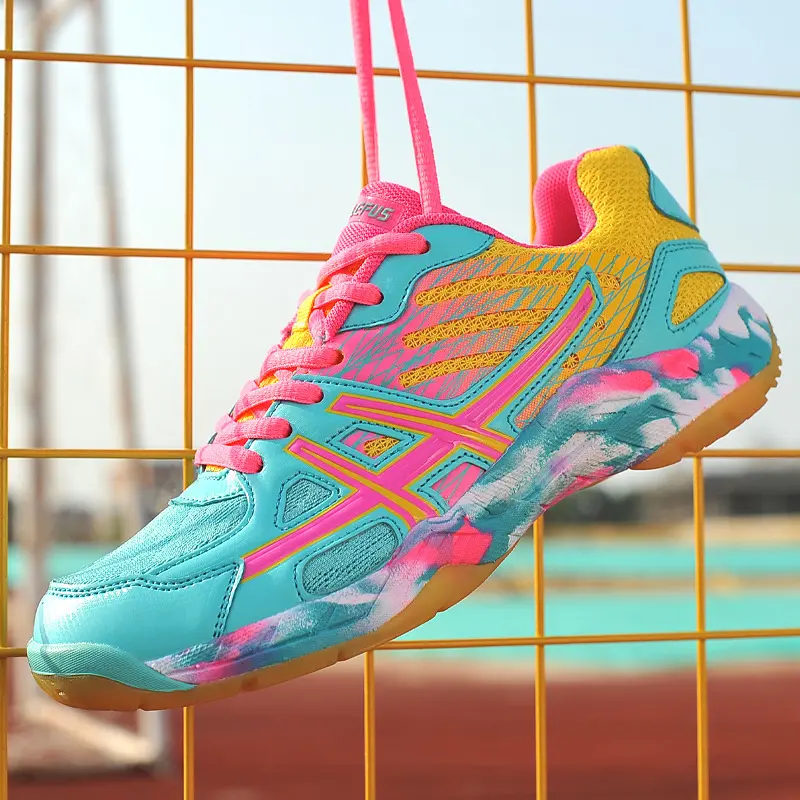 Sneakers, badminton, high elasticity, men's and women's shock absorption, anti-slip, breathable, ultra-light professional training