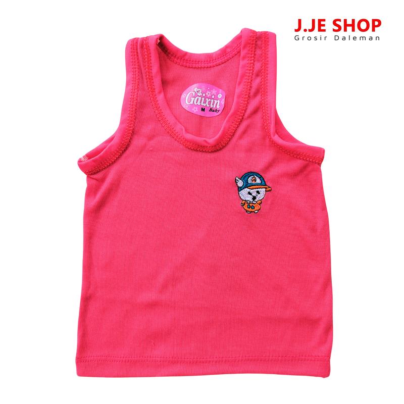 12 Pcs Kaos Singlet Anak Laki-Laki Stabillo SINGLET Anak Katun Bordir Unisex Fashion - Pola Grafis Karakter 3