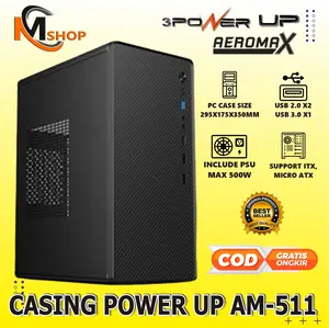 Casing Case PC Power Up AEROMAX AM-510 / AM-511 Include PSU 500W