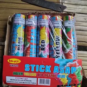 Pipa asap / smoke bomb / tongkat asap mengeluarkan asap warna - warni meriah dengan durasi 40 detik (n2)