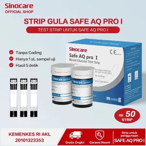 Sinocare Safe AQ Pro I Strip Alat Cek Gula Darah (25 Strip) only strip