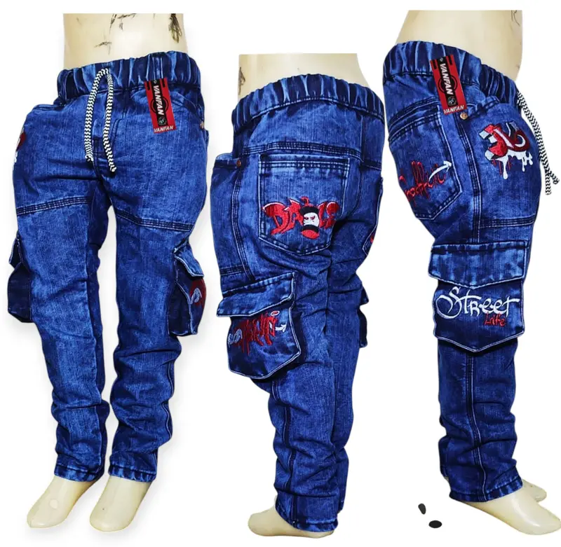 Celana Panjang Jeans Snow anak laki-laki 3 s/d 15 tahun terbaru Vanfan Biru Fashion 0