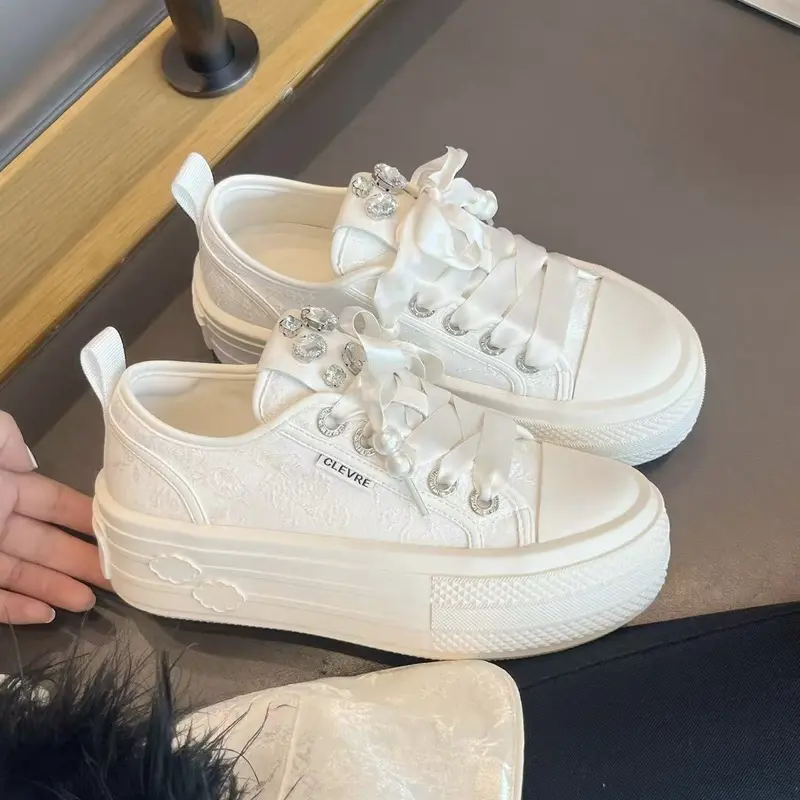 RT Luxe Shoes Sepatu Wanita White Sneakers Casual Korean Style Hitam 36