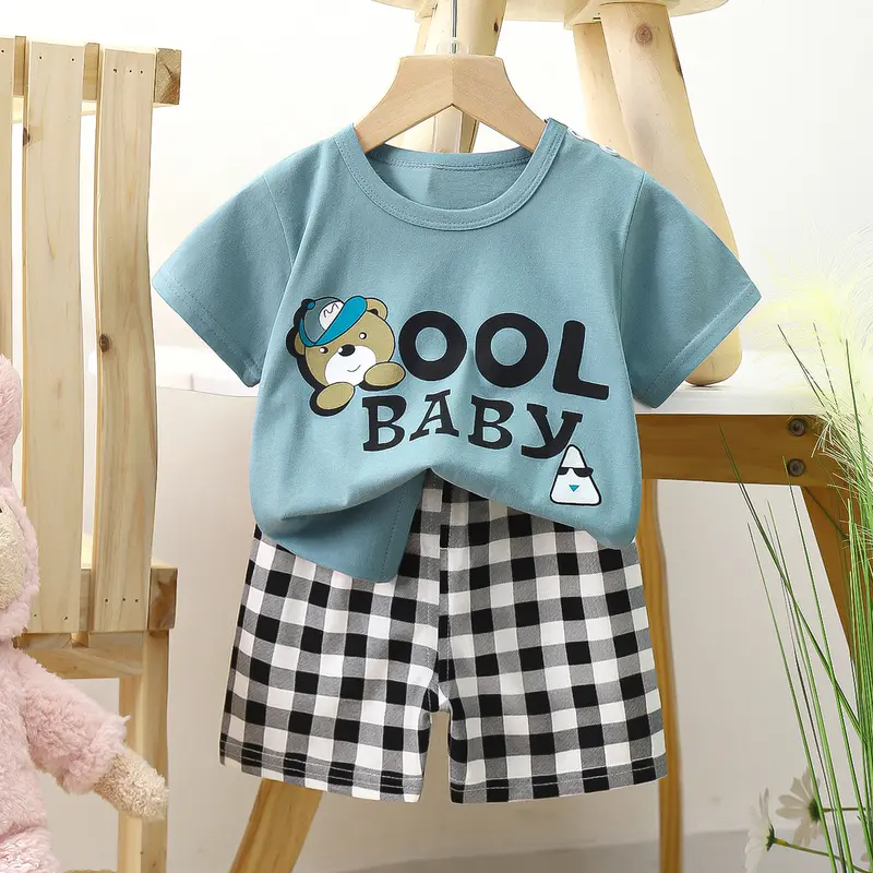 BOBOHO - Setelan Baju Bayi  / Baju Katun Anak Laki-laki / Setelan Kaos Anak / Baju Bayi Lengan Pendek PART 4 Parsel Perempuan 6