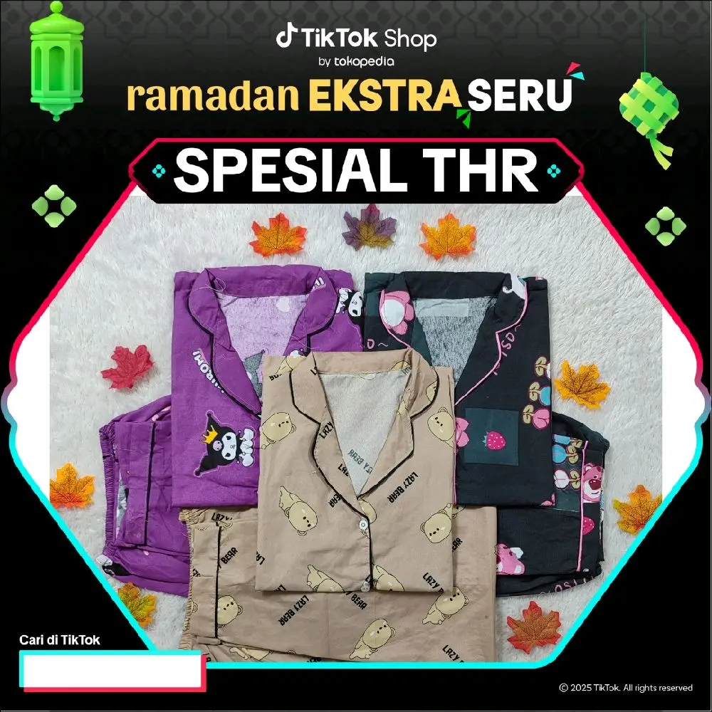 PAKET MURAH PIYAMA 100+++ DAPAT 3 SETEL, DEWASA LD 104 CM (LENGAN PANJANG & CELANA PANJANG) Wanita Baju Setelan Katun