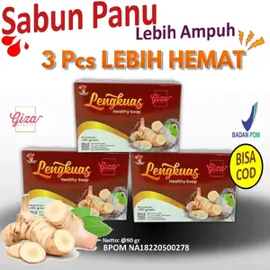 ( 3 pcs ) Lebih Hemat Sabun lengkuas penghilang panu paling ampuh / sabun herbal lengkuas Organik bebas alkohol anti-penuaan
