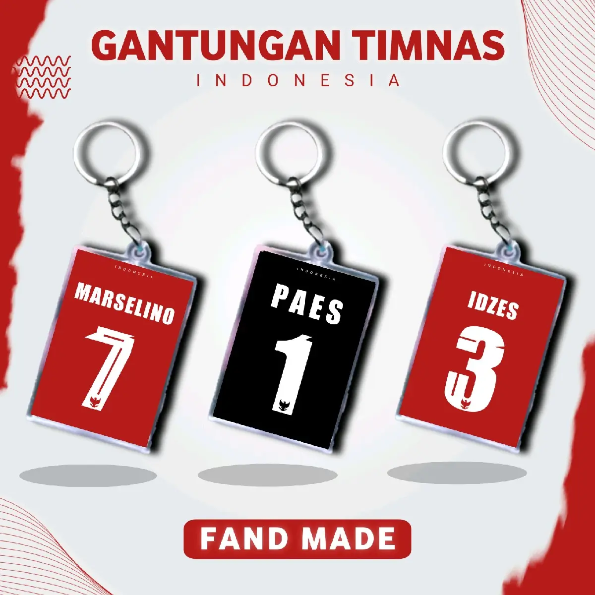 gantungan kunci, timnas, timnas indonesia, ganci timnas, timnas indonesia gamtungan kunci Aksesoris,