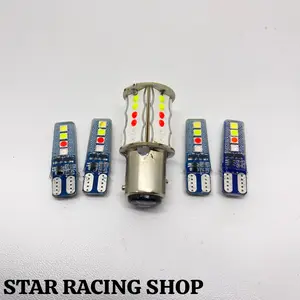 PROMO PAKET LAMPU STOP REM RUNNING BAYONET RBGW LED DAN LAMPU SEIN SEN DEPAN BELAKANG JELLY RBG 4 WARNA RUNNING FLASH DC 12 VOLT UNIVERSAL Motorcycle