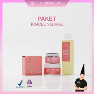 (FREE PRODUK) HIQWEEN PAKET KINCLOG M4X  16X HYALURONIC ACID, Toner, sabun retinol, daycream, night gel, menghidrasi kulit, anti-aging Mencerahkan Facial Membersihkan Memudarkan Wajah