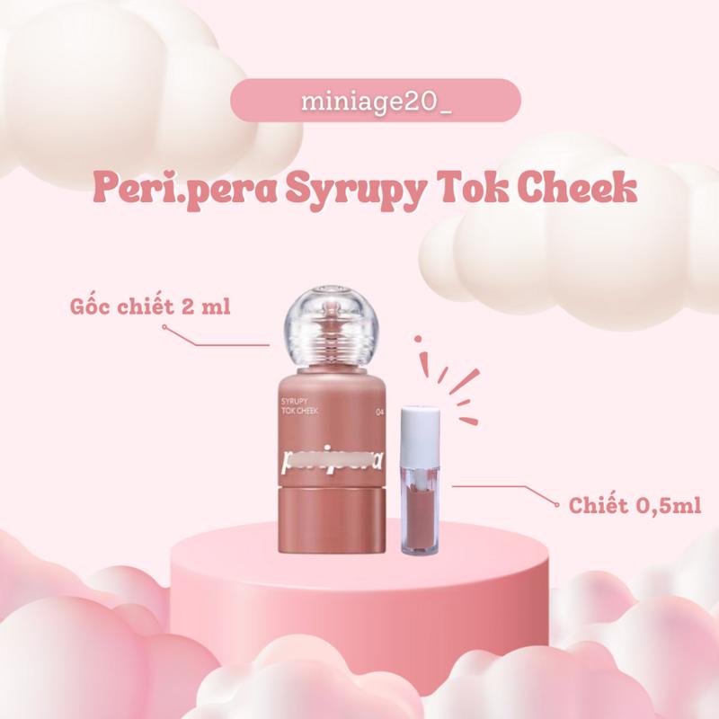 Má hồng kem PERI.PERA chiết 0,5ml chất kem lỏng dễ tán hiệu ứng căng bóng da