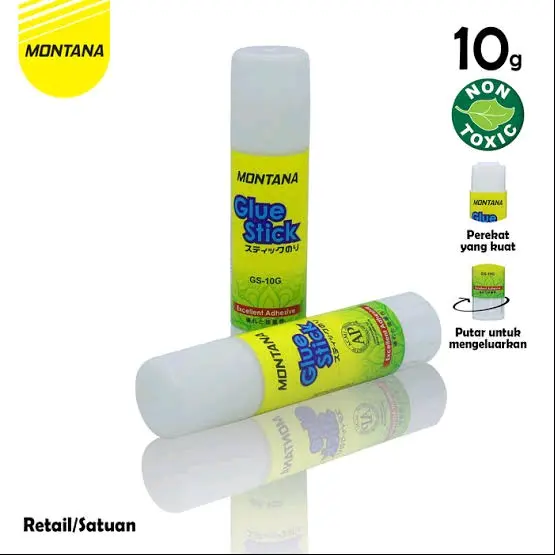 Lem Perekat Kertas Montana Non Toxic Glue Stick - Model Terbaru
