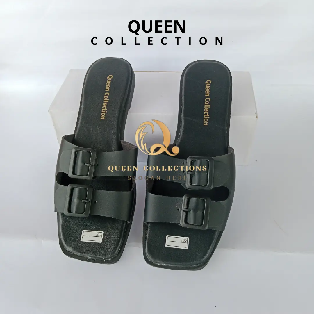 Sendal QUEEN - Sandal Wanita Selop Gesper Kayra, Model Terbaru - Shoes Wanita