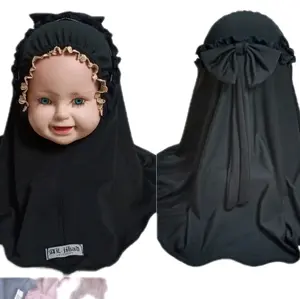 Jilbab anak bayi Perempuan HQ Collection kerut wajah ria ricis usia 2/3 tahun, Nyaman, Kerudung, Anak, Muslim, Instan - Bahan Jersey super, Ukuran All Size - Syari