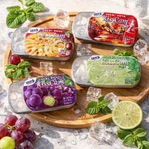 KissCam Permen Mint Bebas Gula HALAL BPOM Banyak Variant Rasa Import Bikin Nafas Segar Tidak Bau Yamamoto Kawahiro Fruit Mint Candy 16g