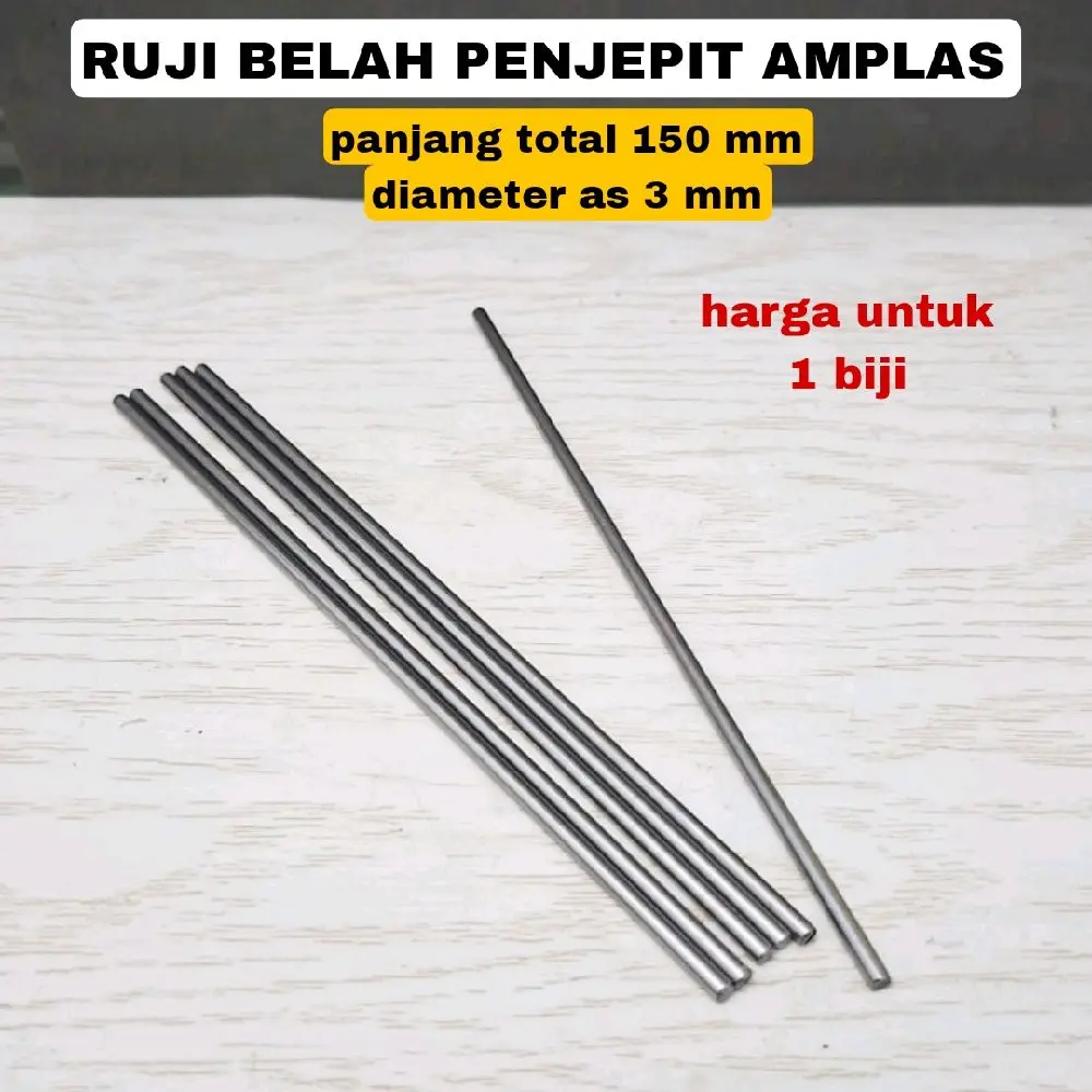 1 biji ruji belah penjepit amplas panjang 150 mm