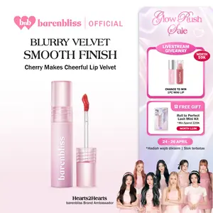 【BEST SELLING】BNB barenbliss Cherry Makes Cheerful Lip Velvet korea Lipcream | Lipcream Hasil Akhir Velvet, Untuk Melembabkan Bibir, Terhidrasi hingga tahan 24 Jam