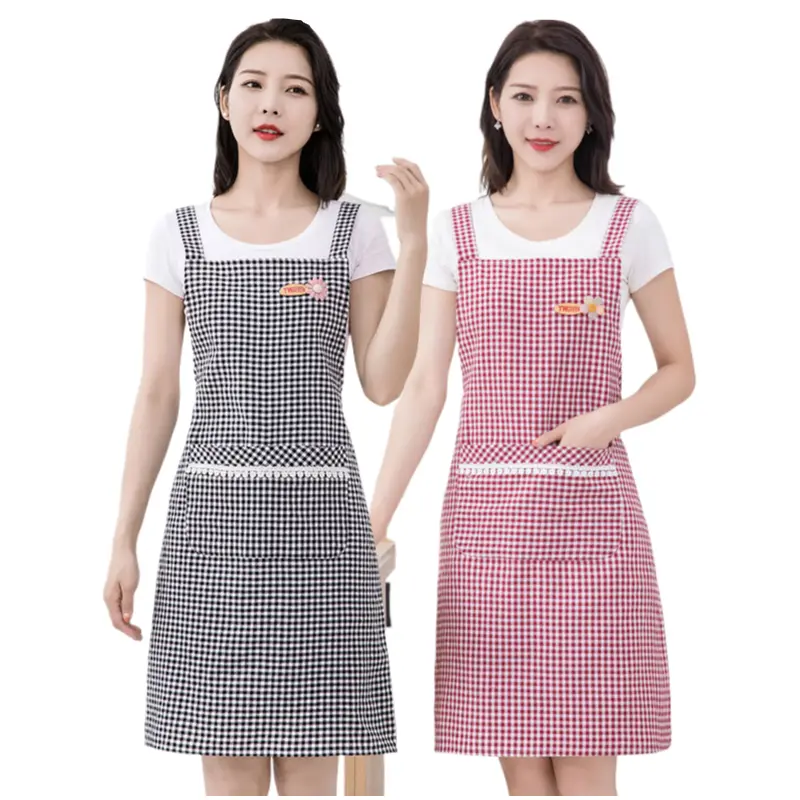 Fashion Women's apron, lightweight and breathable, anti-dirty and stain resistant, women's back strap apron, essential for working kitchen