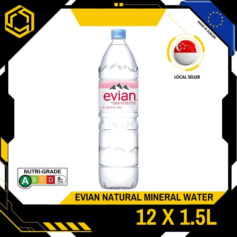 [CARTON] EVIAN Mineral Water 1.5L X 12 (BOTTLE)