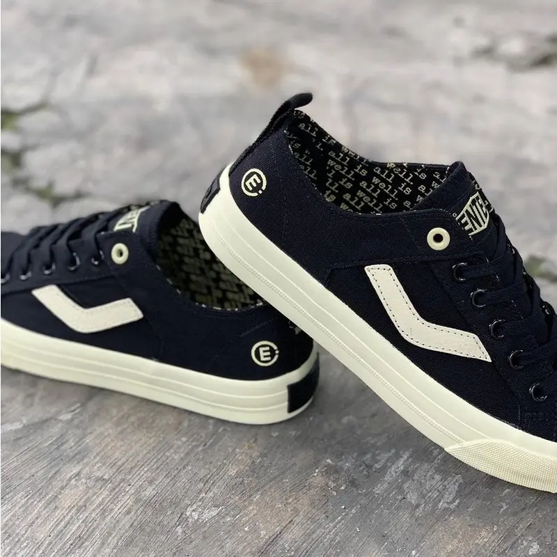 Sepatu Ventela Evil x Papa Gading Full Black Pria Wanita Sneakers - Casual, Shoes 1