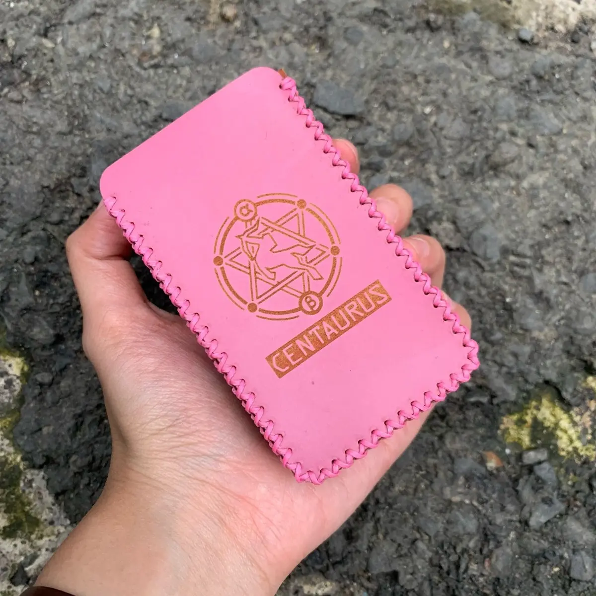 FULL PINK CASE CENTA M200 POLOS SESUAI POTO BUKAN KULIT ASLI TAPI KULIT SINTETIS
