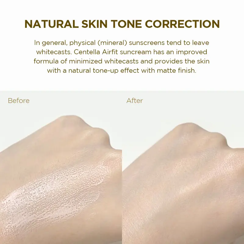 SKIN1004 Madagascar Centella Air-Fit Suncream Plus (Renewal) 50ml  Berminyak Kusam Muka Melindungi Kulit 6