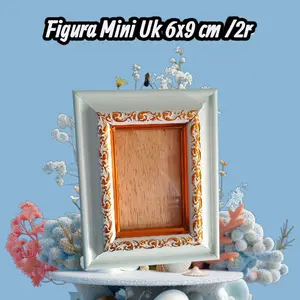 figura mini motif putih 3cm uku 6x9cm /2r