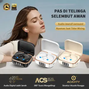 J11 Earphone Tidur Suara Stereo Level HiFi, Kecil dan ringan, Tahan Air iPX5, Mikrofon Internal, ENC Noise Reduction Layar Digital Cerdas Kontrol Sentuh untuk iPhone dan Android waterproof tws