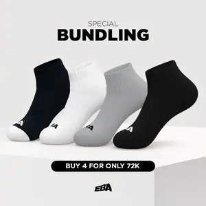 Eba Ltd Paket 4 Pasang Kaos Kaki Extra Tebal, Pendek Diatas Mata Kaki, One Size