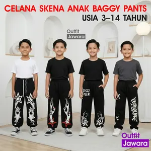 Celana Panjang Anak CELANA SKENA Sweatpants Baggy Pants Gombrong cewek cowok usia 3-15 tahun