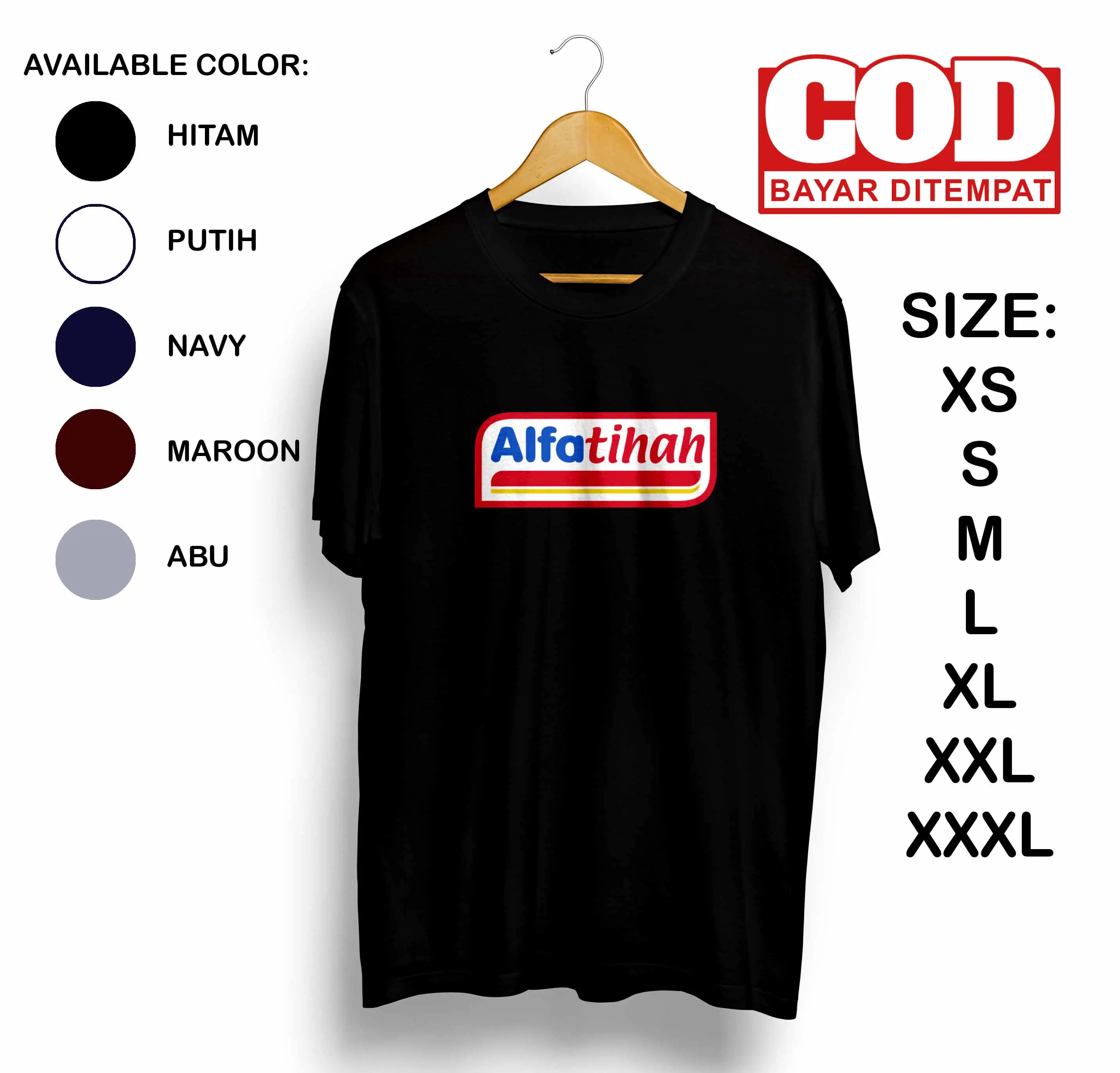 YUTAN DISTRO | T-SHIRT PLESETEAN LOGO LUCU | KAOS ISLAM | ALFATIHAH