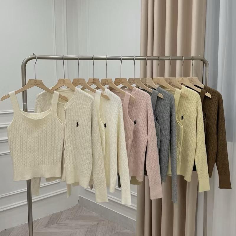[DEAL MỞ BÁN] Set Cadigan + Áo 2 Dây Chất Len Dệt Sợi Cao Cấp Mềm Mịn Thoáng Mát Ngày Hè girl outfit